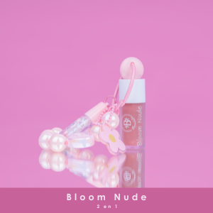 bloomshell llavero nude + gloss florecita