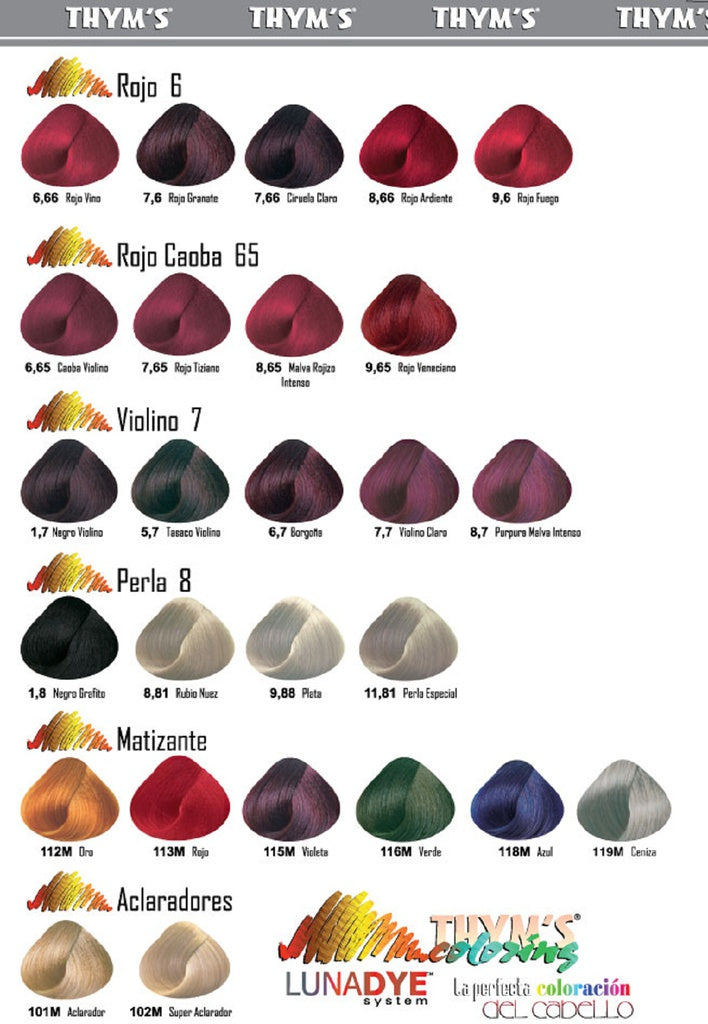 Thyms tinte capilar con amoniaco