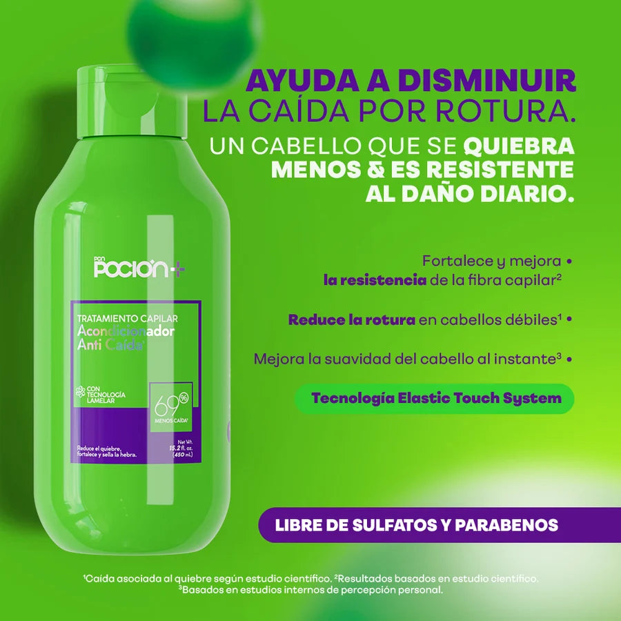 La poción acondicionador crecimiento y control caída