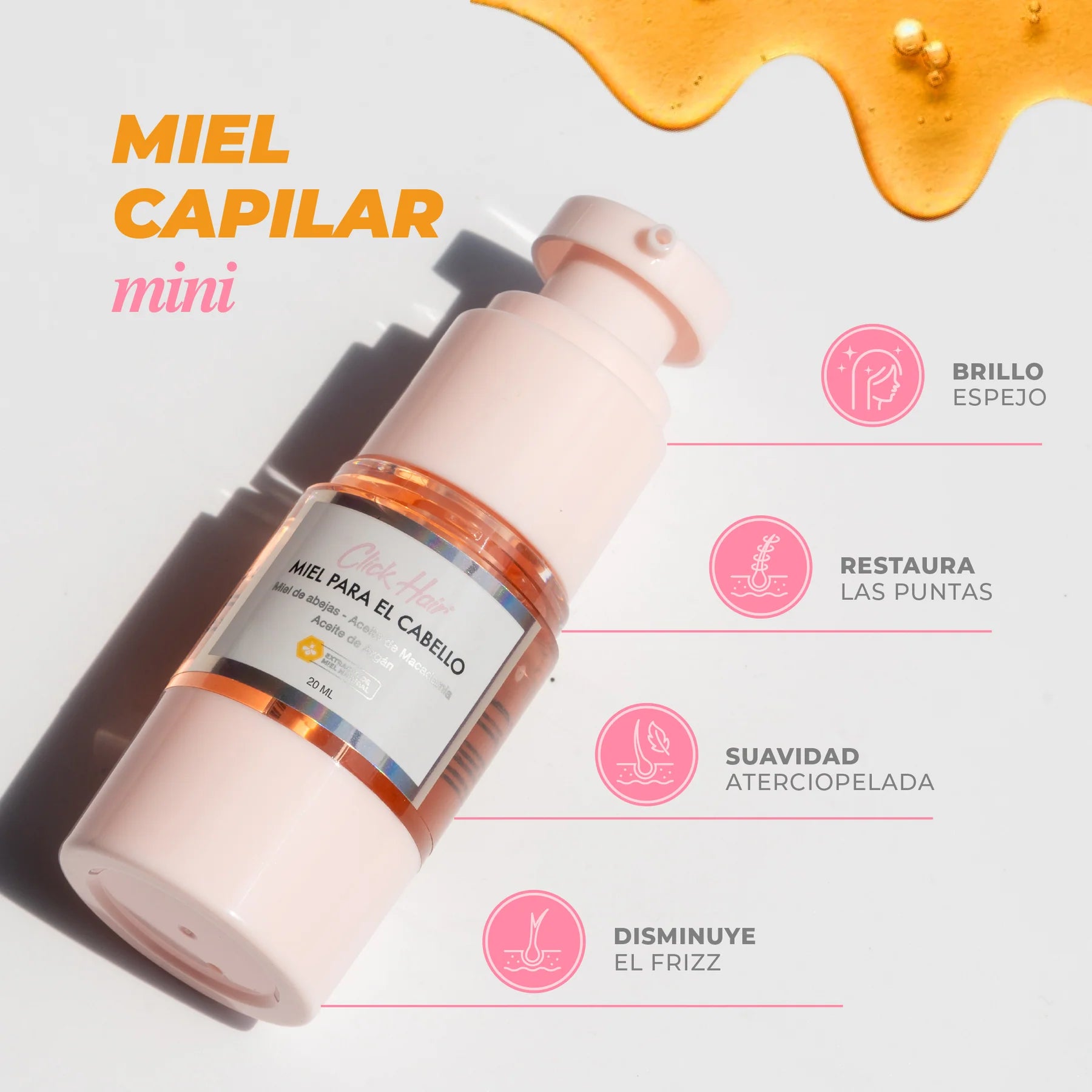 Click hair mini miel capilar