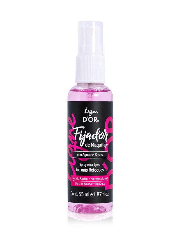 Ligne dor fijador maquilllaje con agua de rosas